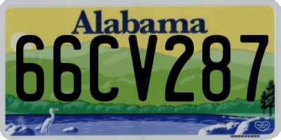 AL license plate 66CV287