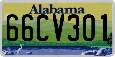 AL license plate 66CV301