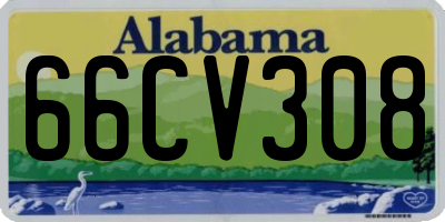 AL license plate 66CV308