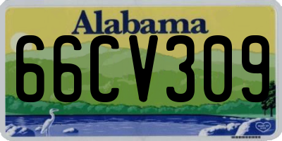 AL license plate 66CV309