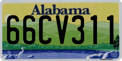 AL license plate 66CV311