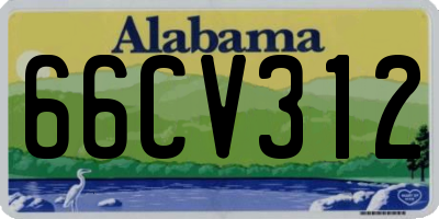 AL license plate 66CV312