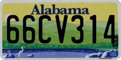 AL license plate 66CV314