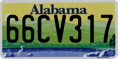 AL license plate 66CV317