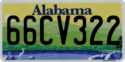 AL license plate 66CV322
