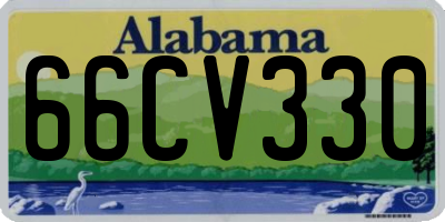 AL license plate 66CV330