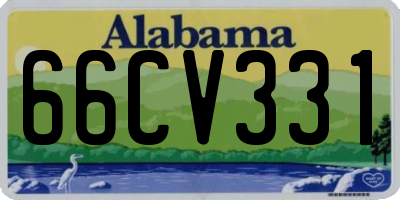 AL license plate 66CV331