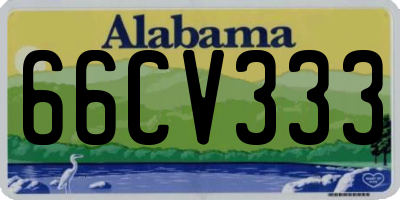AL license plate 66CV333