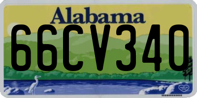 AL license plate 66CV340