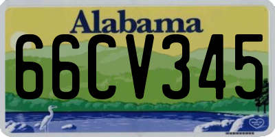 AL license plate 66CV345