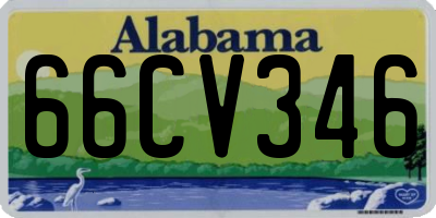 AL license plate 66CV346