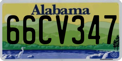 AL license plate 66CV347