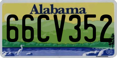 AL license plate 66CV352