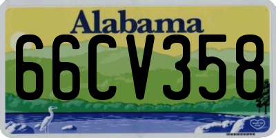 AL license plate 66CV358