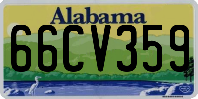 AL license plate 66CV359