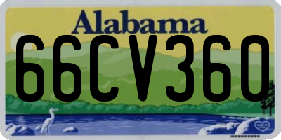 AL license plate 66CV360