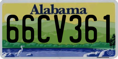 AL license plate 66CV361