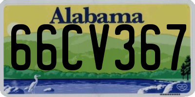 AL license plate 66CV367
