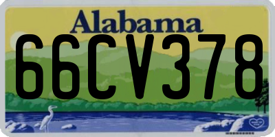 AL license plate 66CV378