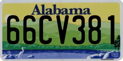 AL license plate 66CV381