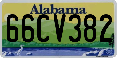 AL license plate 66CV382