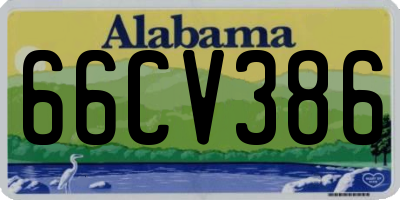 AL license plate 66CV386