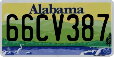 AL license plate 66CV387