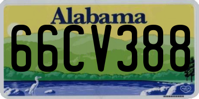 AL license plate 66CV388