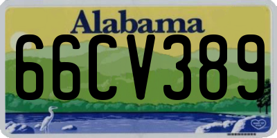AL license plate 66CV389