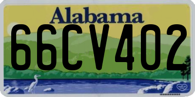 AL license plate 66CV402