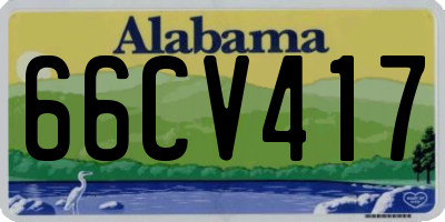 AL license plate 66CV417