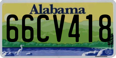 AL license plate 66CV418
