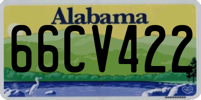 AL license plate 66CV422