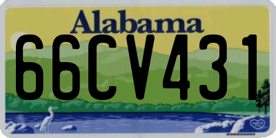 AL license plate 66CV431