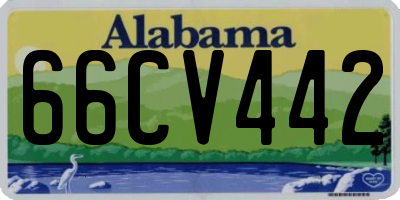 AL license plate 66CV442