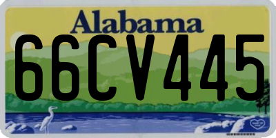 AL license plate 66CV445