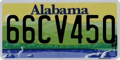 AL license plate 66CV450