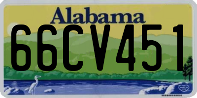 AL license plate 66CV451