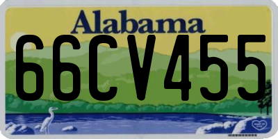 AL license plate 66CV455
