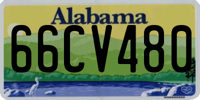 AL license plate 66CV480