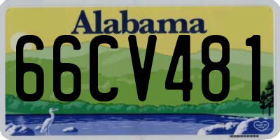 AL license plate 66CV481