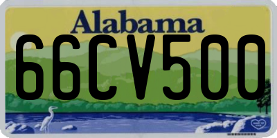 AL license plate 66CV500
