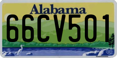 AL license plate 66CV501