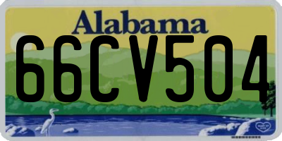 AL license plate 66CV504