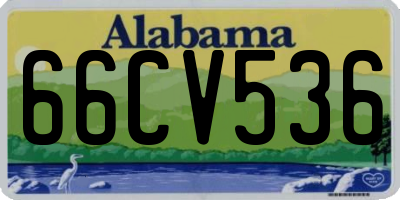 AL license plate 66CV536