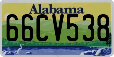 AL license plate 66CV538