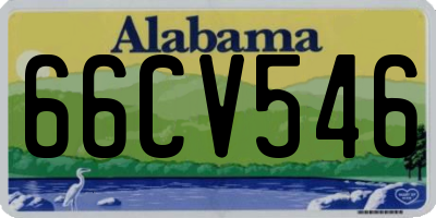 AL license plate 66CV546