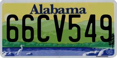 AL license plate 66CV549