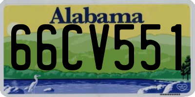 AL license plate 66CV551