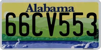 AL license plate 66CV553
